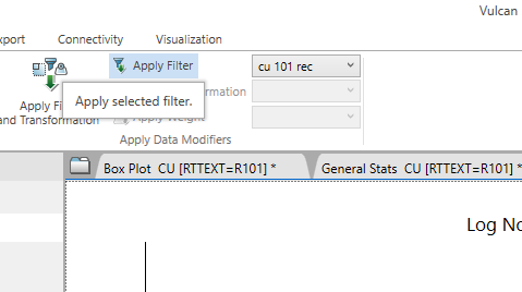 Apply Filter con el filtro cu 101 rec.